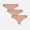 Base Low Thong in Buff (Pack)