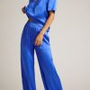 Eclipse Silk Track Pant in Cobalt